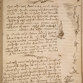 Leonardo da Vinci’s Codex on the Flight of Birds on display at Smithsonian in Washington, DC